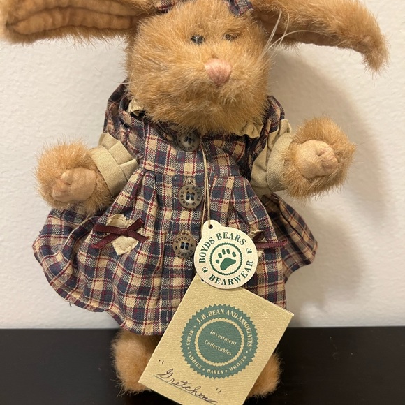 𝅺VINTAGE Boyds Bears 1998 "Gretchen" Rabbit Bunny Hare - Picture 4 of 6